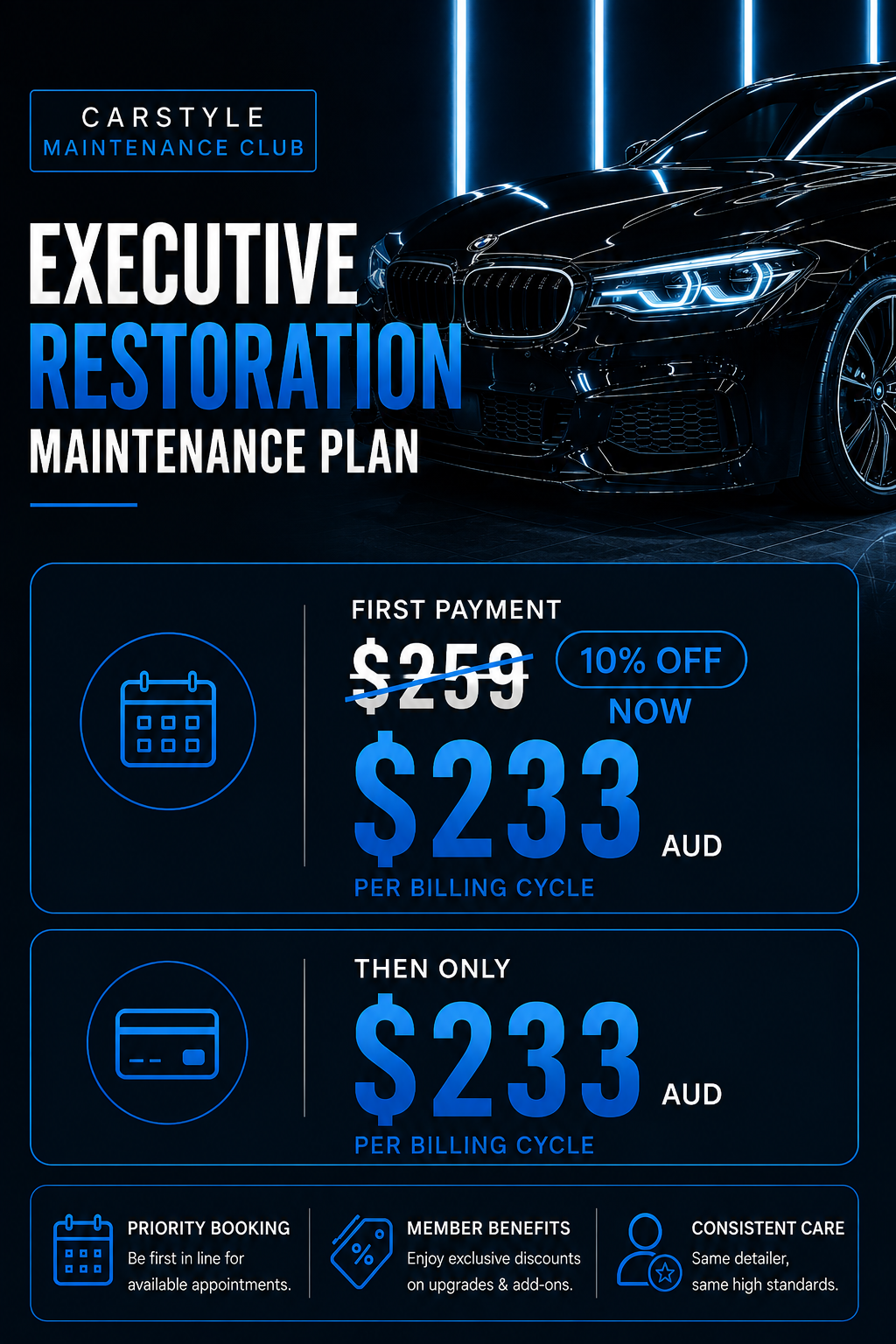 Parking + Premium Detailing (up to 14 days)